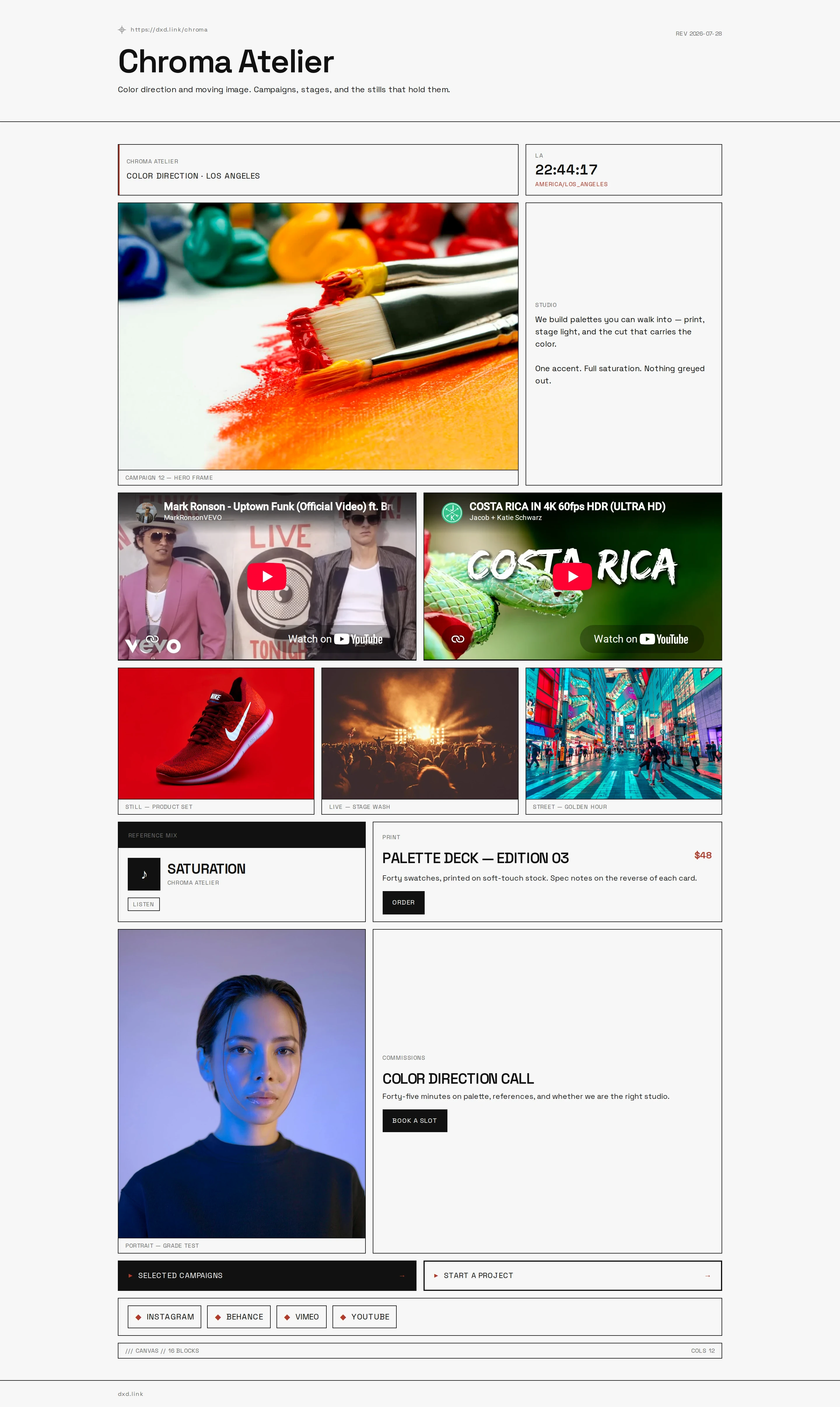 A published Gallery page led by full-color photography and print sales